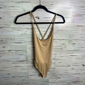Superdown tan brown bodysuit size small